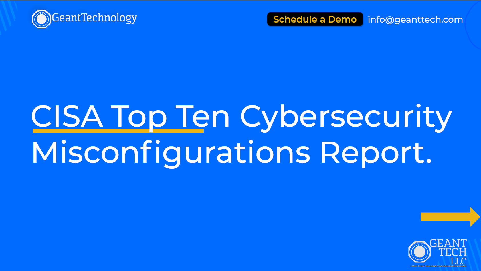 CISA Top Ten Cybersecurity
Misconfigurations